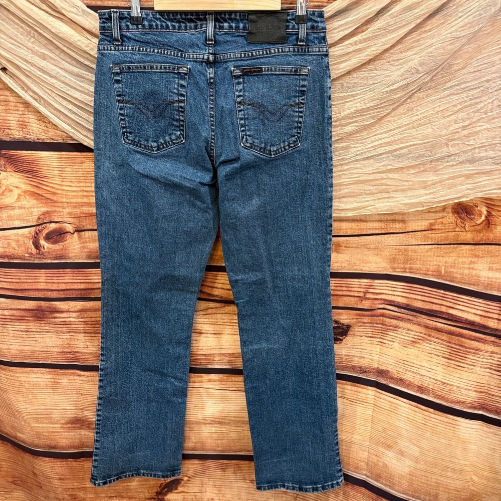 Harley Davidson Bootcut Medium Wash Mid Rise Denim Riding Jeans Womens 12‎ - Picture 2 of 10